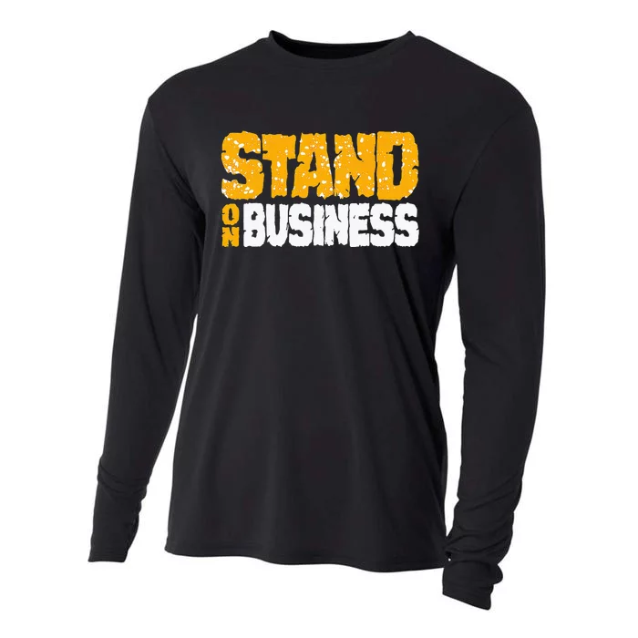 Yellow Ochre Black White Color Match Cooling Performance Long Sleeve Crew