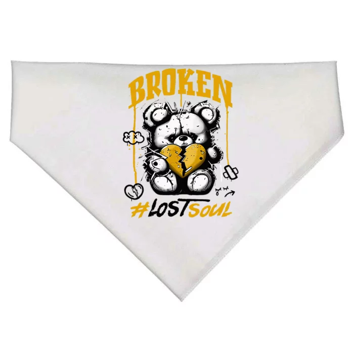 Yellow Ochre Black White Color Match USA-Made Doggie Bandana