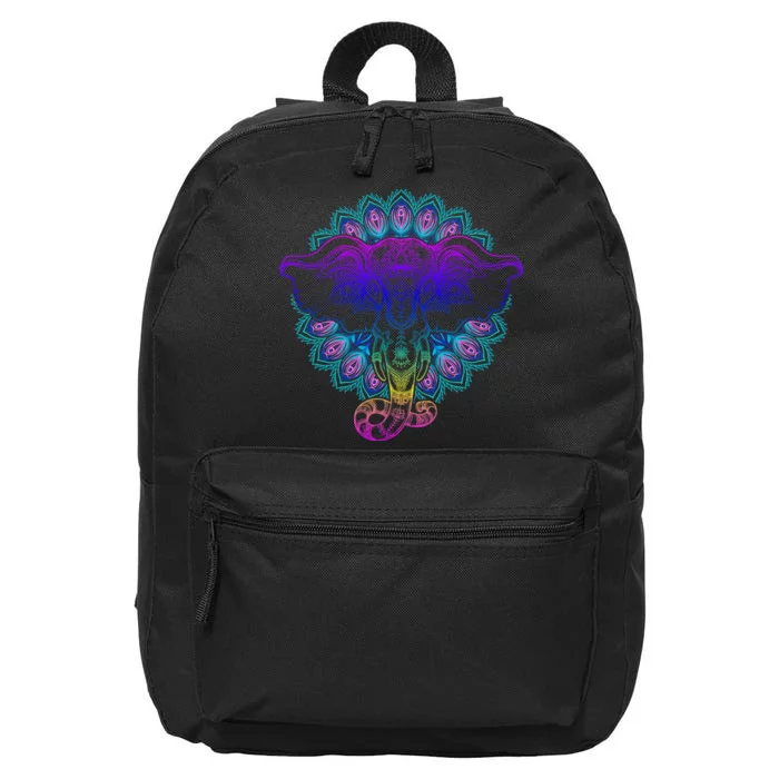 Yoga Elephant Aesthetic Ornate Stylized 16 in Basic Backpack