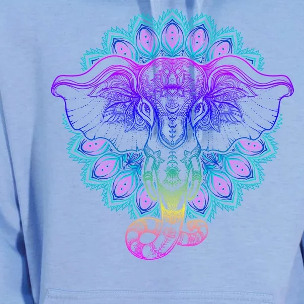 Yoga Elephant Aesthetic Ornate Stylized Unisex Surf Hoodie