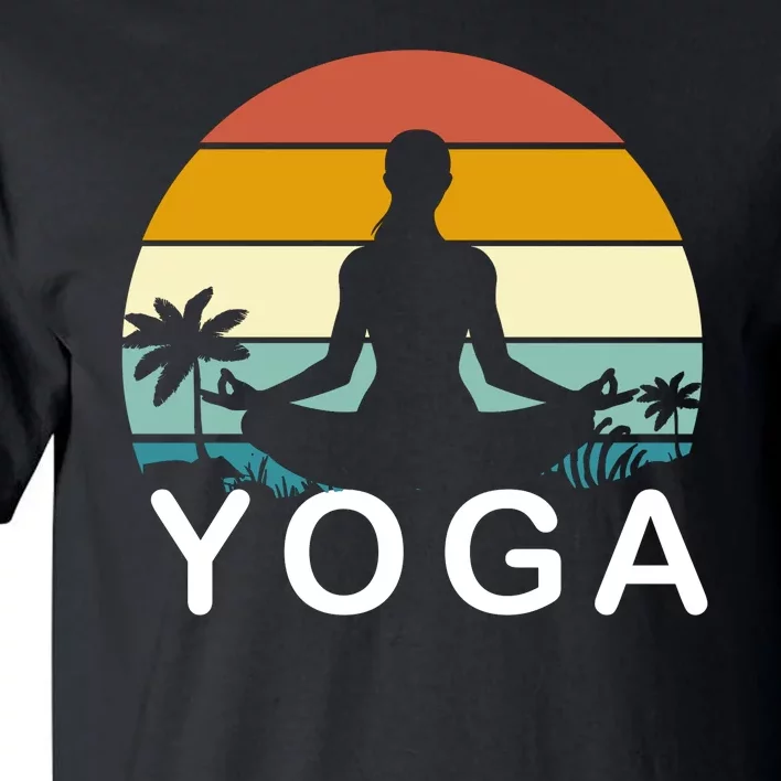 Yoga In Paradise Sunset Retro Vibes Tall T-Shirt