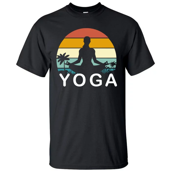 Yoga In Paradise Sunset Retro Vibes Tall T-Shirt