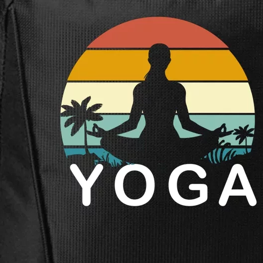 Yoga In Paradise Sunset Retro Vibes City Backpack