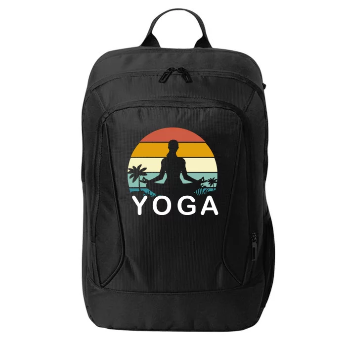 Yoga In Paradise Sunset Retro Vibes City Backpack