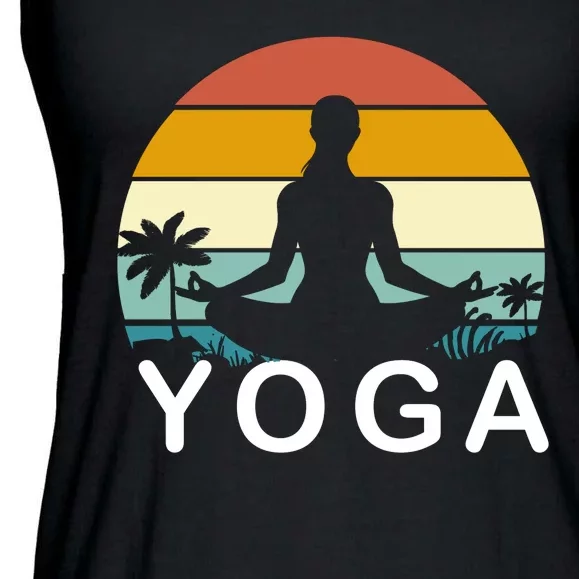 Yoga In Paradise Sunset Retro Vibes Ladies Essential Flowy Tank