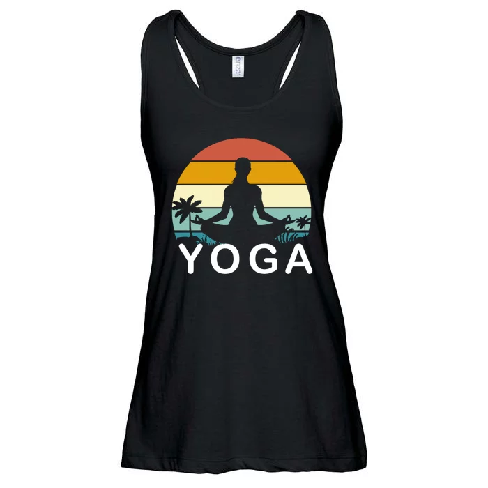 Yoga In Paradise Sunset Retro Vibes Ladies Essential Flowy Tank