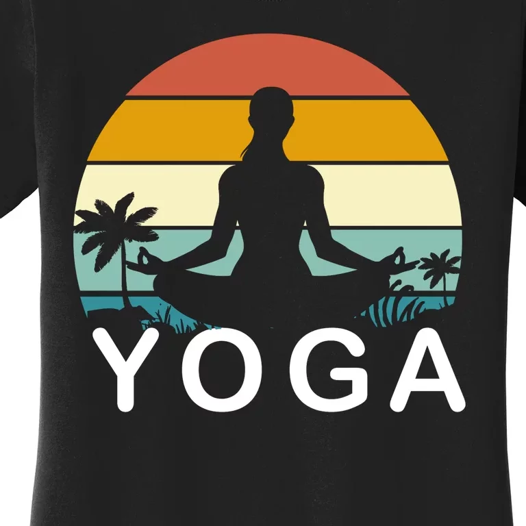 Yoga In Paradise Sunset Retro Vibes Women's T-Shirt