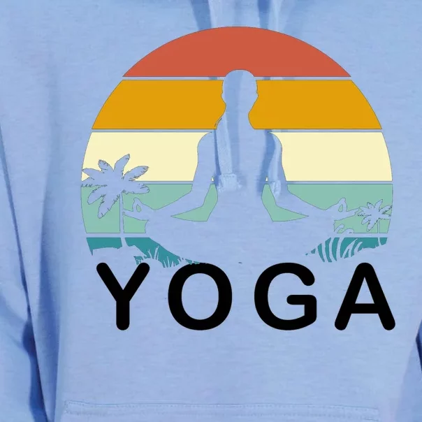 Yoga In Paradise Sunset Retro Vibes Unisex Surf Hoodie