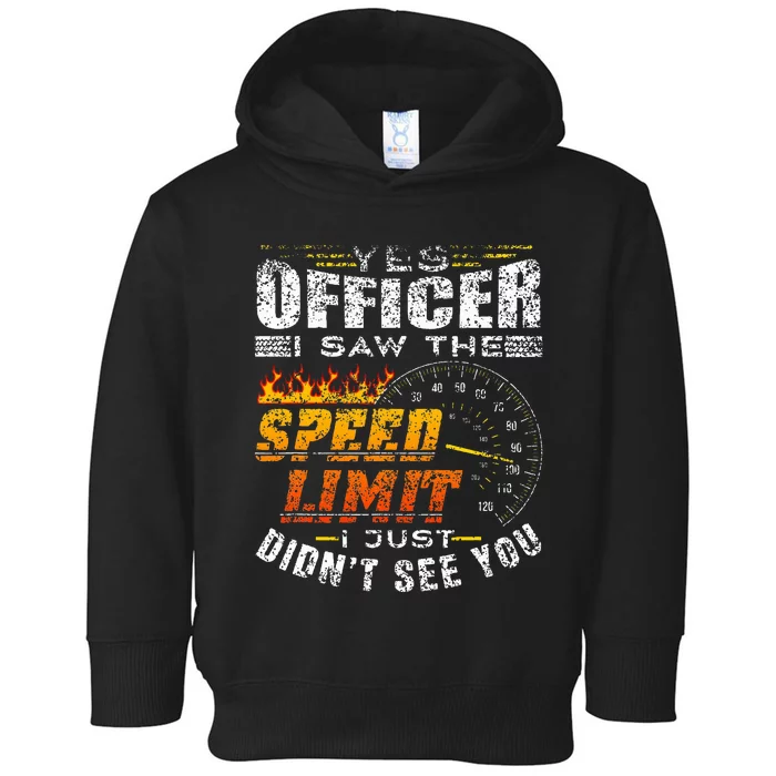 Yes Officer I Saw The Speed Limit Racing Car Toddler Hoodie