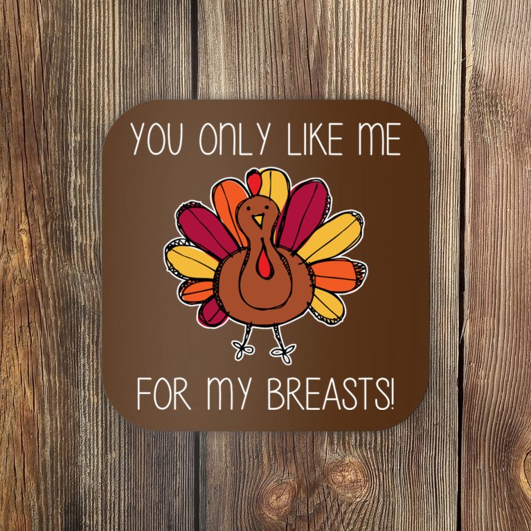 You Only Like Me For The Breasts Funny Turkey Coaster