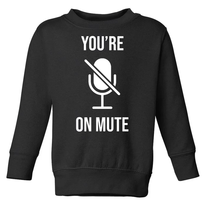 You're On Mute Online Joke Toddler Sweatshirt