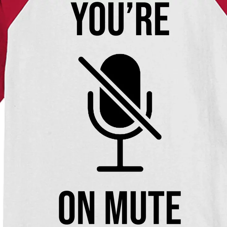 You're On Mute Online Joke Kids Colorblock Raglan Jersey