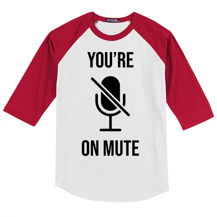 You're On Mute Online Joke Kids Colorblock Raglan Jersey