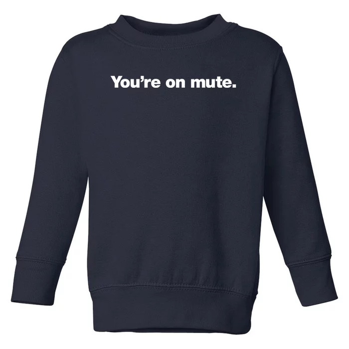 You&X27;Re On Mute. Toddler Sweatshirt