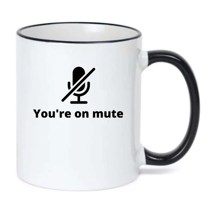 You're On Mute, Black And White Black Color Changing Mug