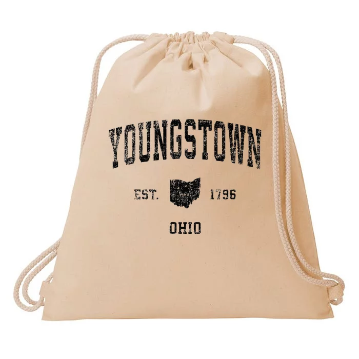 Youngstown Ohio Oh Vintage Sports Design Drawstring Bag