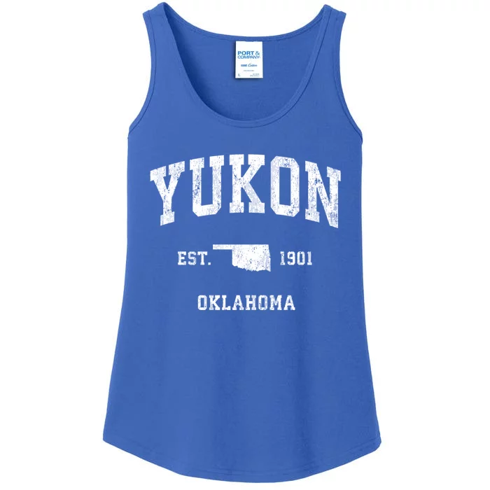 Yukon Oklahoma Ok Vintage Athletic Sports Ladies Essential Tank