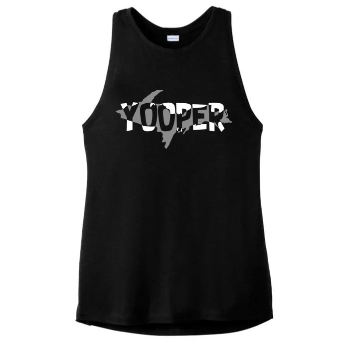 Yooper MI Upper Peninsula Michigan Ladies Tri-Blend Wicking Tank