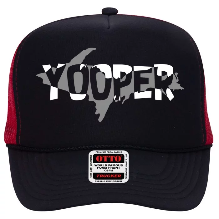 Yooper MI Upper Peninsula Michigan High Crown Mesh Trucker Hat