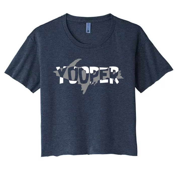 Yooper MI Upper Peninsula Michigan Women's Crop Top Tee