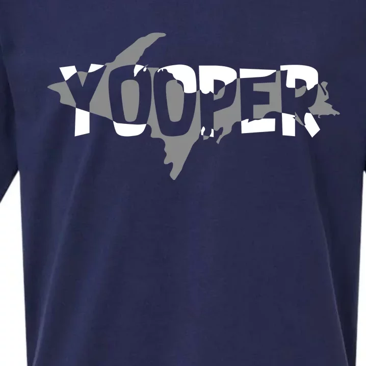 Yooper MI Upper Peninsula Michigan Sueded Cloud Jersey T-Shirt