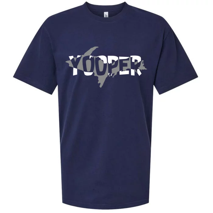 Yooper MI Upper Peninsula Michigan Sueded Cloud Jersey T-Shirt