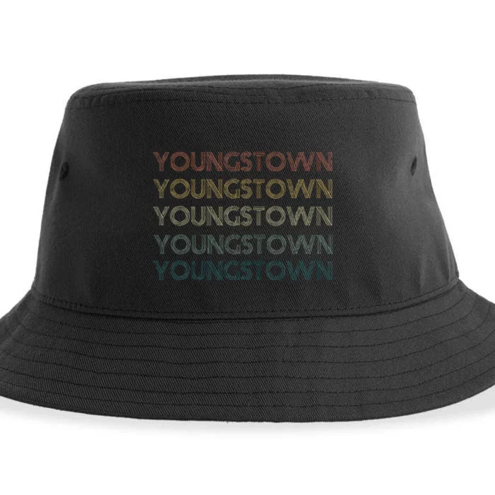 Youngstown Ohio Pride Vintage State Retro 70s Ohio Sustainable Bucket Hat