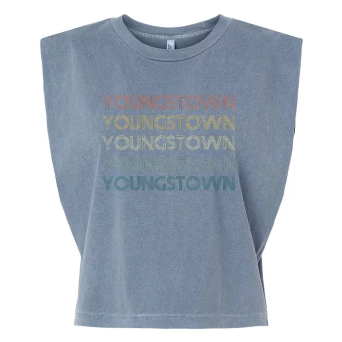 Youngstown Ohio Pride Vintage State Retro 70s Ohio Garment-Dyed Women's Muscle Tee