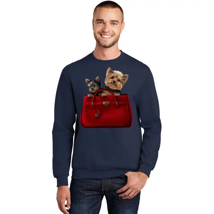 Yorki Dogs in Bag Tall Sweatshirt