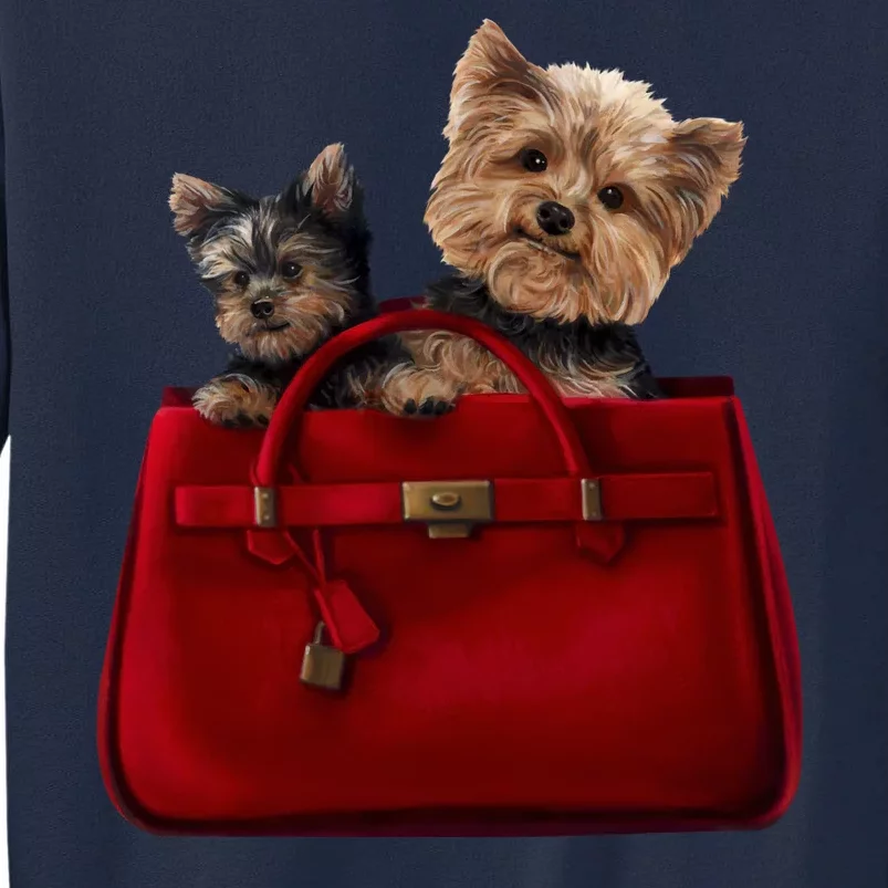 Yorki Dogs in Bag Tall Sweatshirt