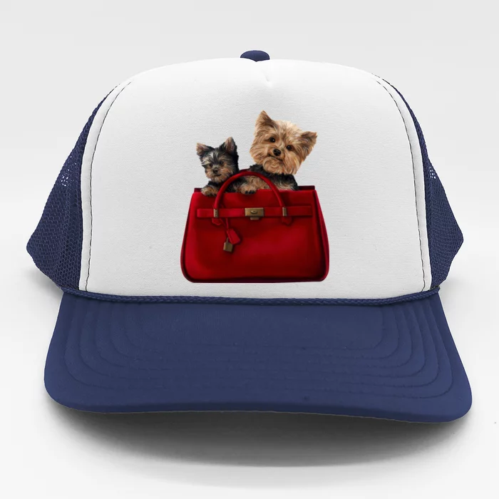 Yorki Dogs in Bag Trucker Hat