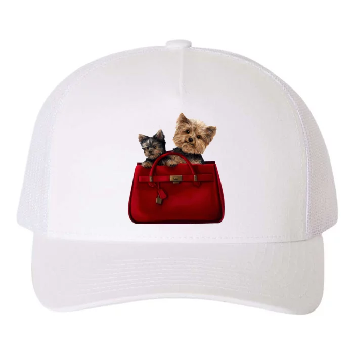 Yorki Dogs in Bag Yupoong Adult 5-Panel Trucker Hat