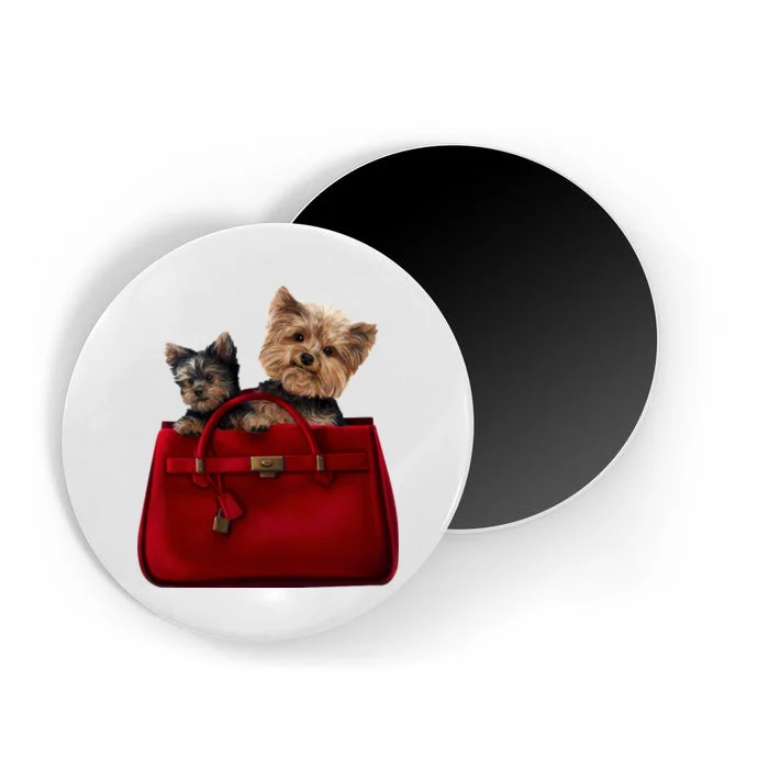 Yorki Dogs in Bag Magnet