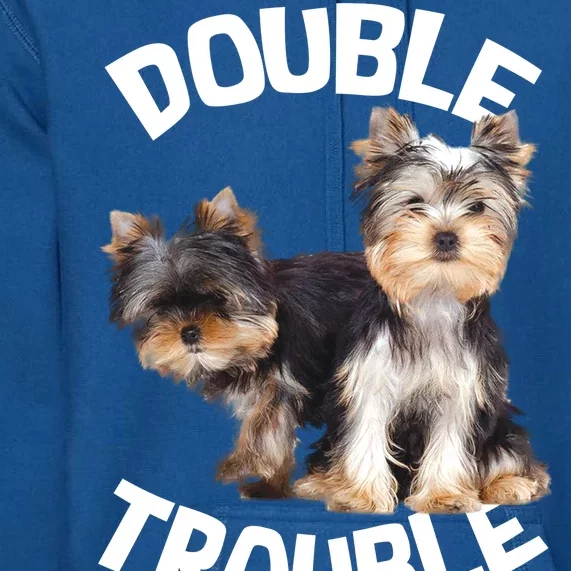 Yorkie Double Trouble Premium Hoodie