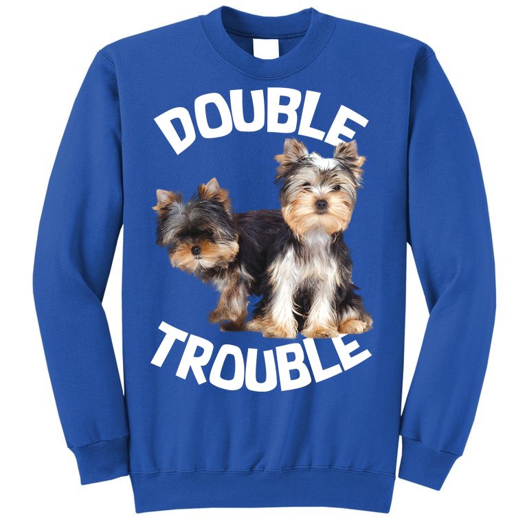 Yorkie Double Trouble Tall Sweatshirt