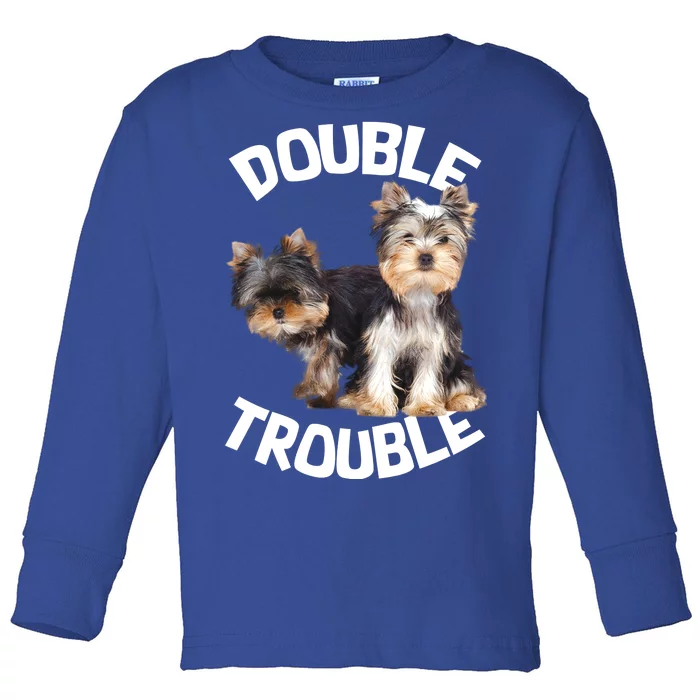 Yorkie Double Trouble Toddler Long Sleeve Shirt