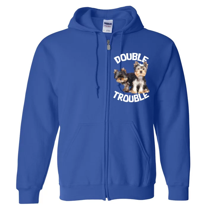 Yorkie Double Trouble Full Zip Hoodie