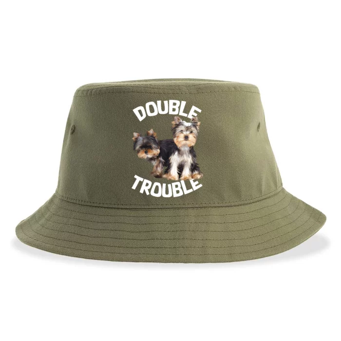 Yorkie Double Trouble Sustainable Bucket Hat