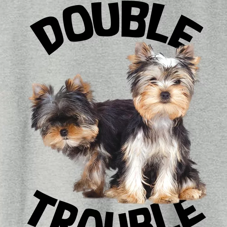 Yorkie Double Trouble Women's Crop Top Tee