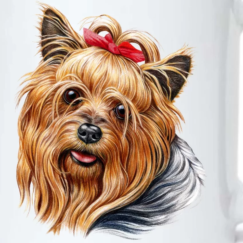 Yorkie Girl Black Color Changing Mug