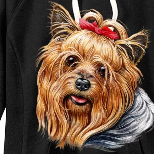 Yorkie Girl Women's Fleece Hoodie