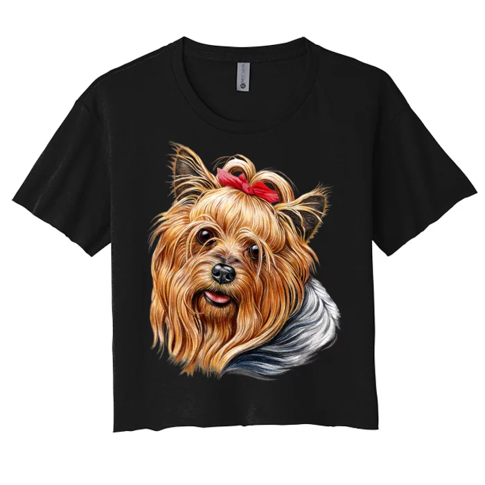 Yorkie Girl Women's Crop Top Tee