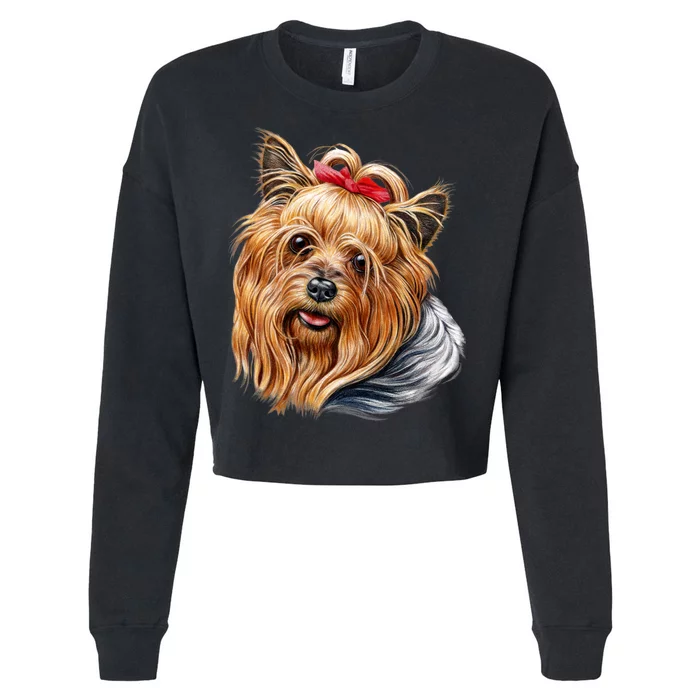 Yorkie Girl Cropped Pullover Crew