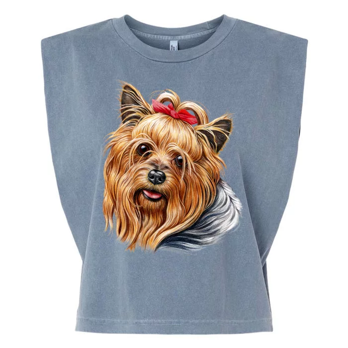 Yorkie Girl Garment-Dyed Women's Muscle Tee