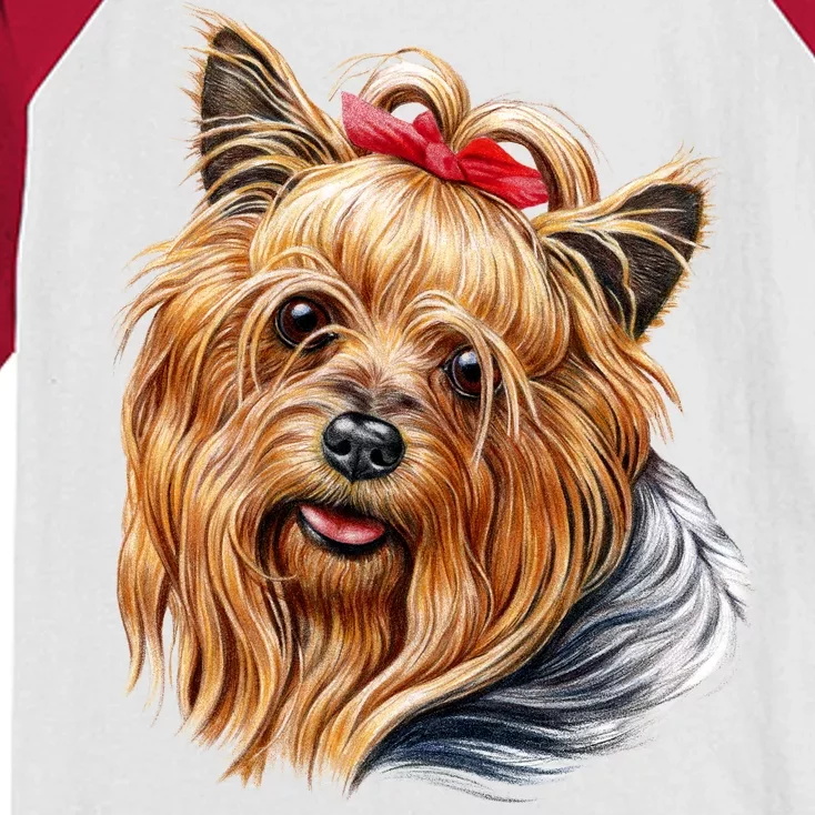 Yorkie Girl Kids Colorblock Raglan Jersey