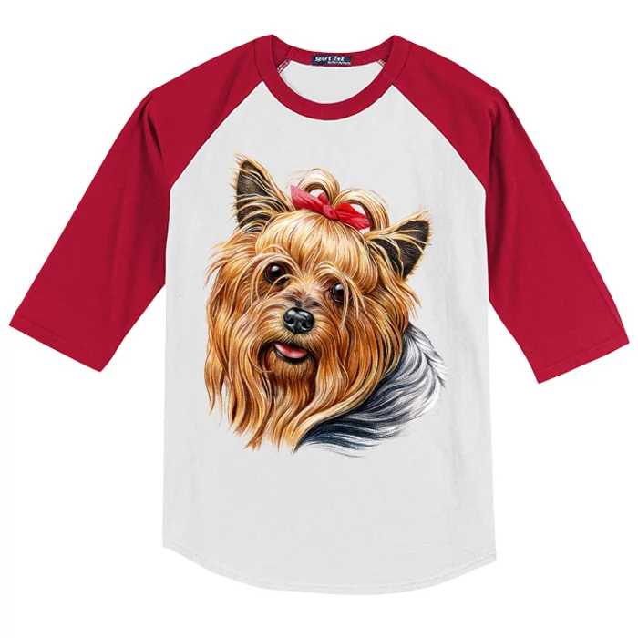 Yorkie Girl Kids Colorblock Raglan Jersey