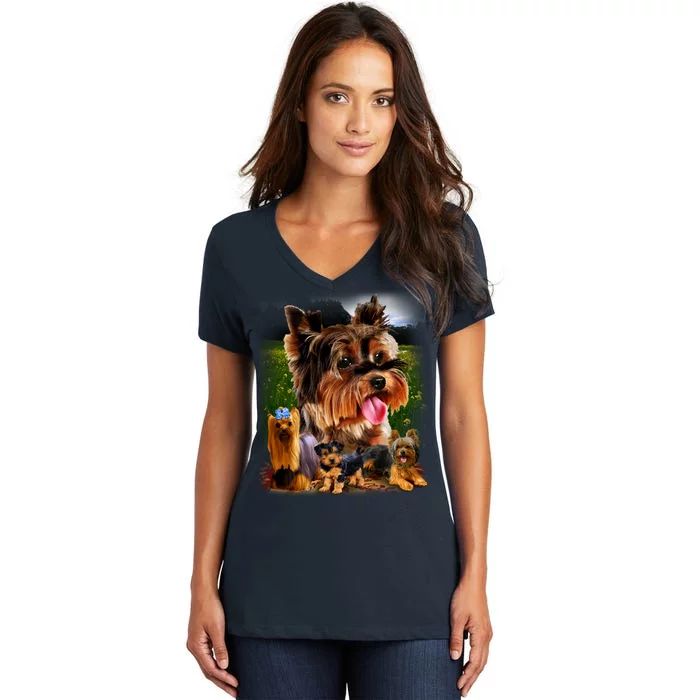 Yorkshire Terrier Women's V-Neck T-Shirt