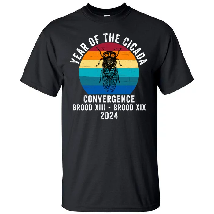 Year Of The Cicada Convergence Brood Xiii Brood Xix 2024 Tall T-Shirt