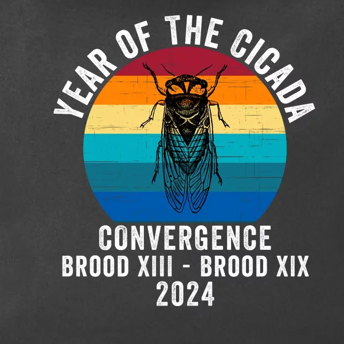 Year Of The Cicada Convergence Brood Xiii Brood Xix 2024 Zip Tote Bag