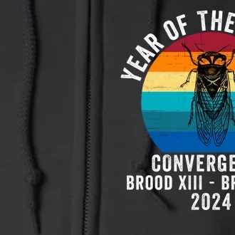 Year Of The Cicada Convergence Brood Xiii Brood Xix 2024 Full Zip Hoodie